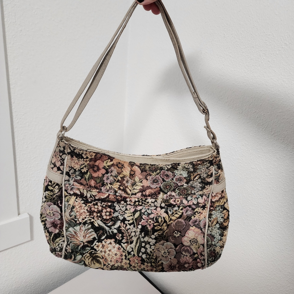 SAS Floral Cottagecore Tapestry Handbag Purse
